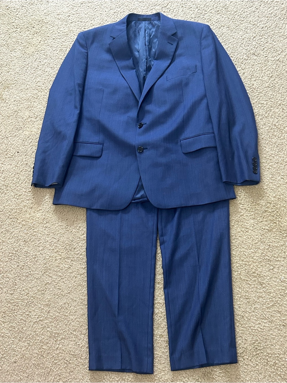 Lauren Ralph Lauren Black Label Men's Suit Natural Stretch Blue 46R 36x30
